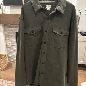 J. Crew Dark Olive Shirt Jacket